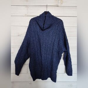 Torrid Blue Cowl Neck Knit Sweater - Size 1